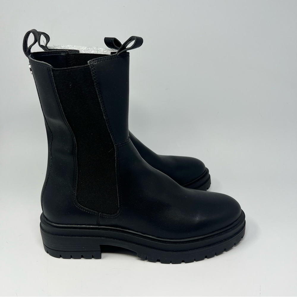 Steve Madden Matte Black Lug-Sole Chelsea Boots